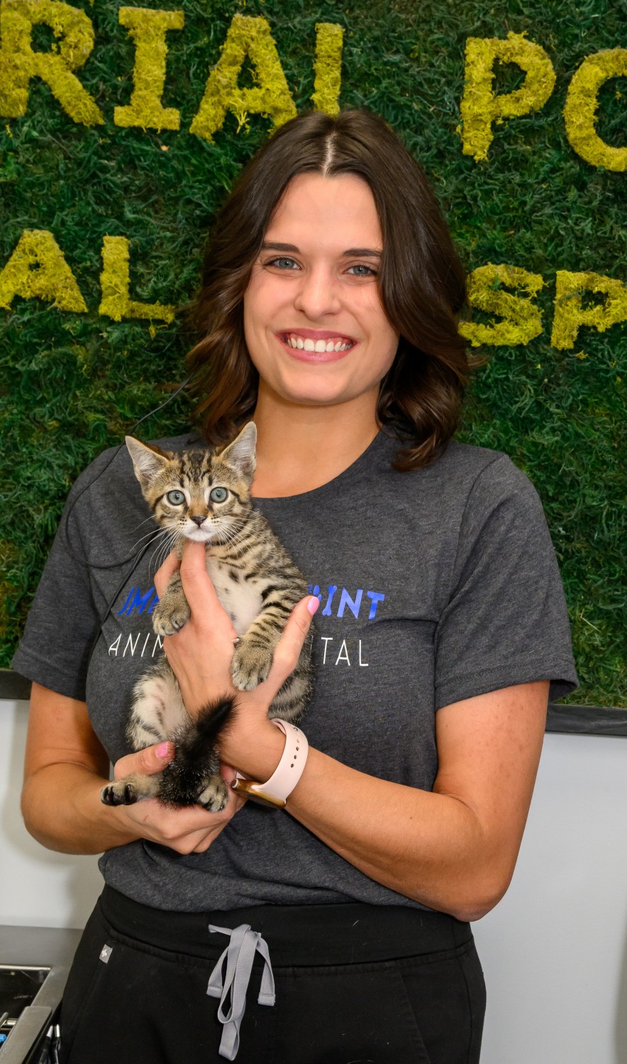 Taylor holding kitten